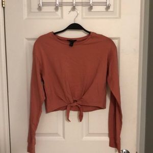 🌸2 for $10🌸Cropped coral long sleeve